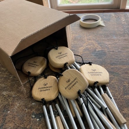 Branded wind chimes with logo