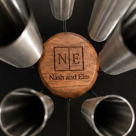 Branded wind chimes with logo