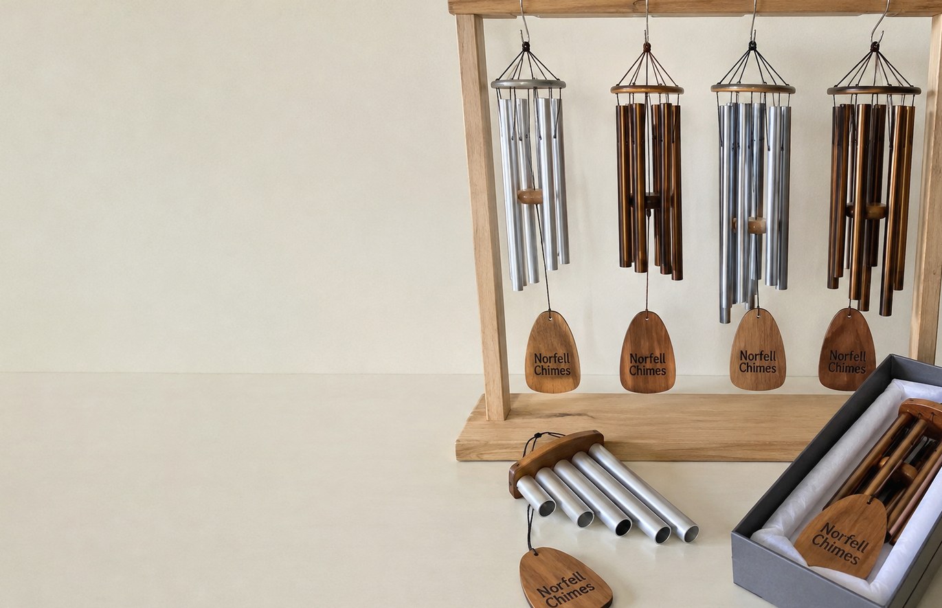Custom printed wind chimes with logo