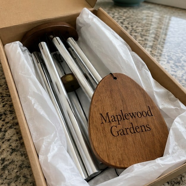 Custom wind chimes — customer photo