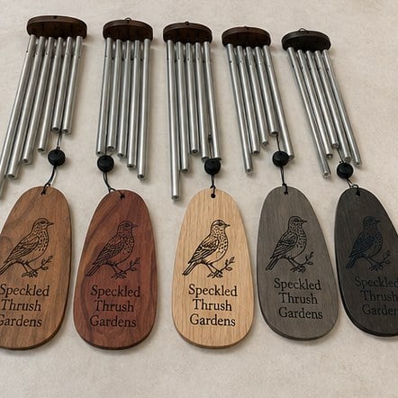 Customized wind chimes for garden centres and gift retail